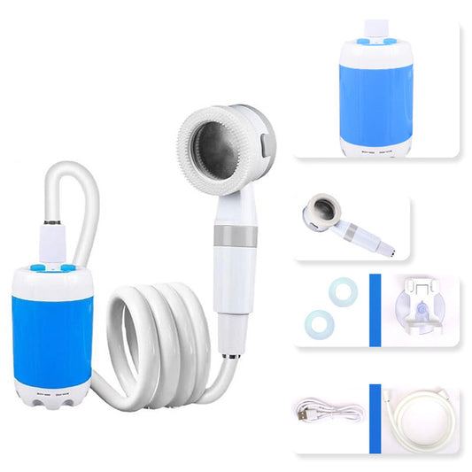 🛍️ Jusqu'à -50 % – Douche portable sans fil rechargeable USB – pompe à eau puissante pour camping, chantier, dortoir & van aménagé 🚿⛺