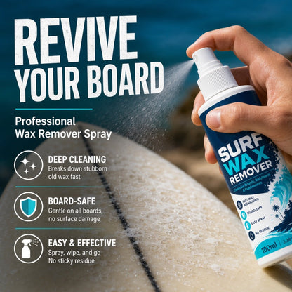 Spray démaquillant pour planches de surf, formule nettoyante à action rapide