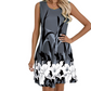 Robe débardeur sans manches à imprimé floral pour femme