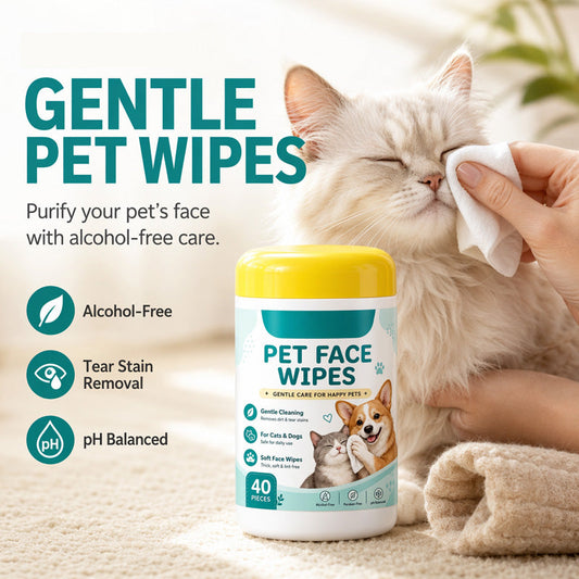 Lingettes détachantes douces pour les larmes d'animaux