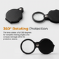 Loupe de poche portable avec étui de protection pliable en cuir PU
