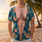 T-shirt humoristique pour homme avec imprimé 3D sur torse poilu