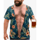 T-shirt humoristique pour homme avec imprimé 3D sur torse poilu
