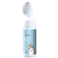 Mousse nettoyante sans rinçage pour le menton des animaux avec brosse en silicone
