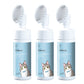 Mousse nettoyante sans rinçage pour le menton des animaux avec brosse en silicone
