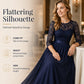 Robe longue élégante à corsage en dentelle pour femme
