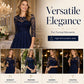 Robe longue élégante à corsage en dentelle pour femme