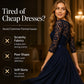 Robe longue élégante à corsage en dentelle pour femme