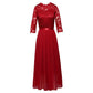 Robe longue élégante à corsage en dentelle pour femme