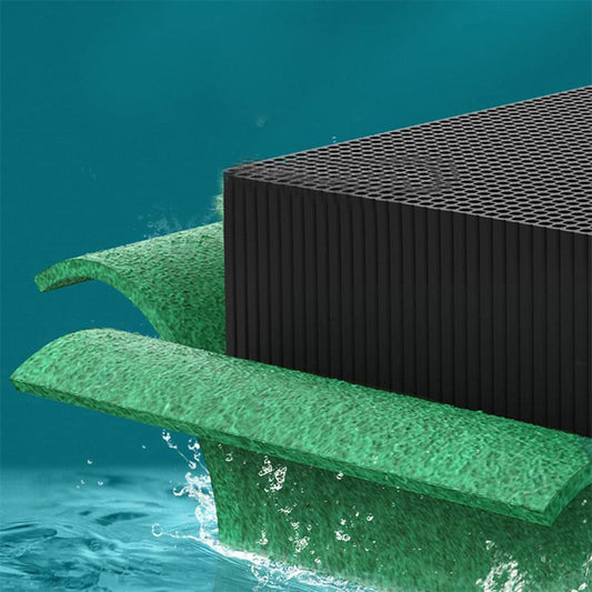Cubes filtrants pour aquarium à structure alvéolaire en charbon actif