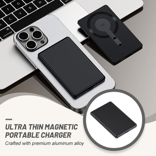 Chargeur portable ultra fin magnétique de 5000 mAH