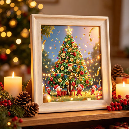 Kit de bricolage pour sapin de Noël avec pierres précieuses de formes spéciales