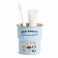 Gobelet de bain de bouche en acier inoxydable pour couples, motif chien mignon