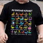 T-shirt graphique alphabet dinosaure pour enfants
