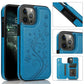 Étui de téléphone élégant avec porte-cartes à motif floral