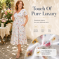 🌺👗Robe femme à col en V, motif floral et taille torsadée