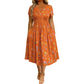 🌺👗Robe femme à col en V, motif floral et taille torsadée