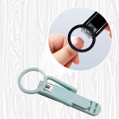 Coupe-ongles 3 pièces avec loupe et boîte résistante aux éclaboussures
