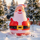 Gobelet gonflable Père Noël de 150 cm avec lumière LED - Décoration de fête de Noël en extérieur