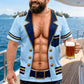 T-shirt humoristique pour homme avec faux imprimé musculaire