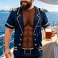 T-shirt humoristique pour homme avec faux imprimé musculaire