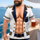 T-shirt humoristique pour homme avec faux imprimé musculaire