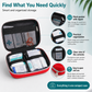 Trousse de premiers secours : Trousse d'urgence portable pour la maison — Complète avec accessoires | Ensemble de 26 pièces