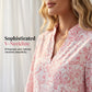 Robe à volants à col en V imprimée florale pour femme
