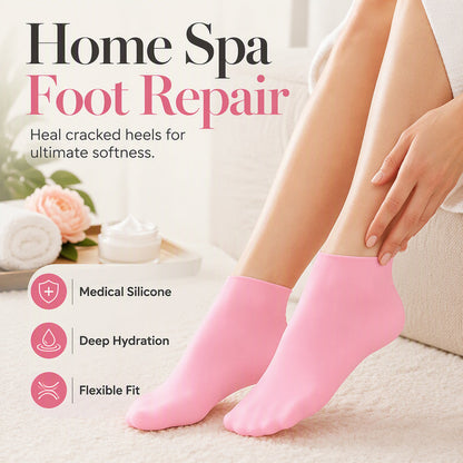 Chaussettes, gants et masque facial hydratants réutilisables en silicone