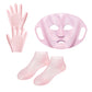 Chaussettes, gants et masque facial hydratants réutilisables en silicone