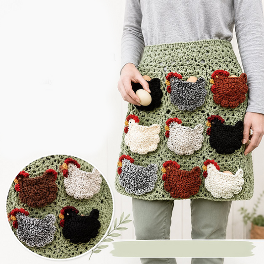 Tablier de collecte d'œufs de poule au crochet
