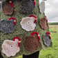 Tablier de collecte d'œufs de poule au crochet