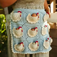Tablier de collecte d'œufs de poule au crochet