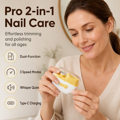 Coupe-ongles et lime électrique rechargeable 2 en 1