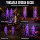 Lampes solaires squelettes à piquer au sol, étanches, pour décoration d'Halloween extérieure