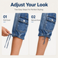 Jean capri à coupe droite pour femme