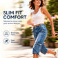 Jean capri à coupe droite pour femme