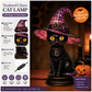 Lampe de table gothique d'Halloween sorcière chat