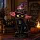 Lampe de table gothique d'Halloween sorcière chat