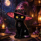 Lampe de table gothique d'Halloween sorcière chat