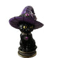 Lampe de table gothique d'Halloween sorcière chat