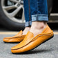Mocassins en cuir faits main pour hommes, style milanais