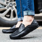 Mocassins en cuir faits main pour hommes, style milanais