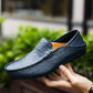 Mocassins en cuir faits main pour hommes, style milanais