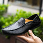 Mocassins en cuir faits main pour hommes, style milanais