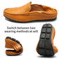 Mocassins en cuir faits main pour hommes, style milanais
