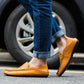 Mocassins en cuir faits main pour hommes, style milanais