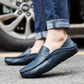Mocassins en cuir faits main pour hommes, style milanais