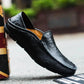 Mocassins en cuir faits main pour hommes, style milanais