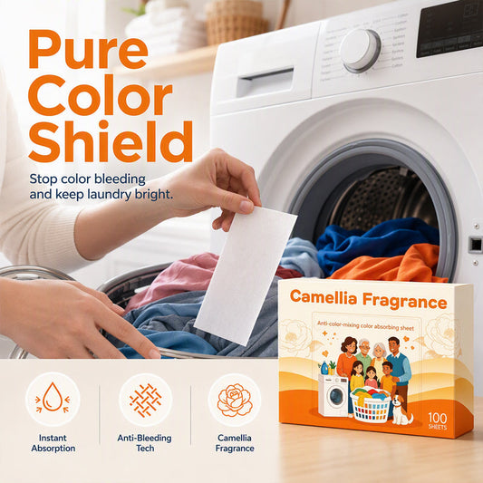 100 feuilles de linge anti-décoloration